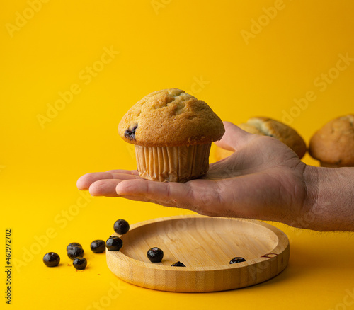 Muffins with blueberries