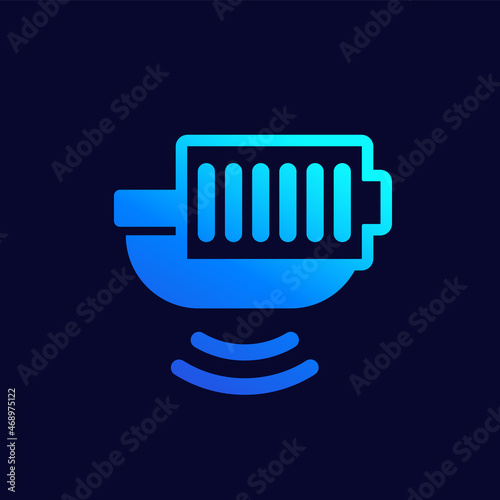 sensor with a full battery vector icon