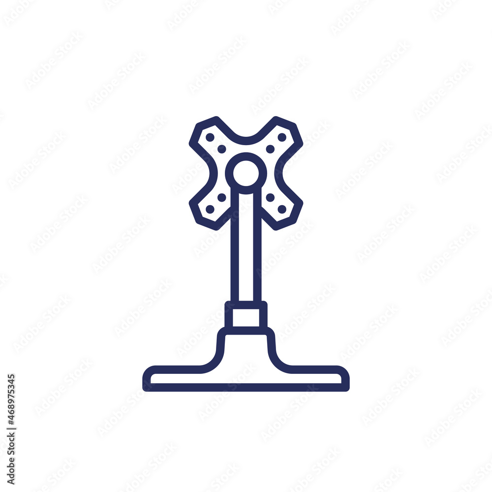monitor stand line icon on white monitor stand line icon on white