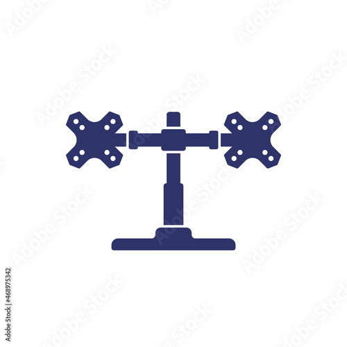 monitor stand with two mounts icon