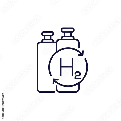 hydrogen gas refill line icon