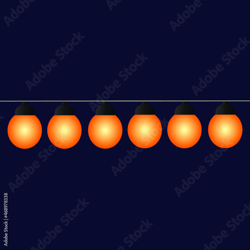 Light bulb illustration design, this design is suitable for use as your design template with beautiful lights