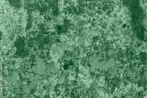Rusty old painted metal background.