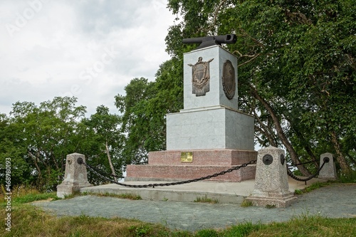 Memorial to heroes of Crimean War in Petropavlovsk-Kamchatsky city photo