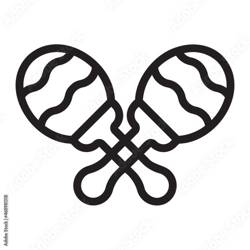 maracas line icon