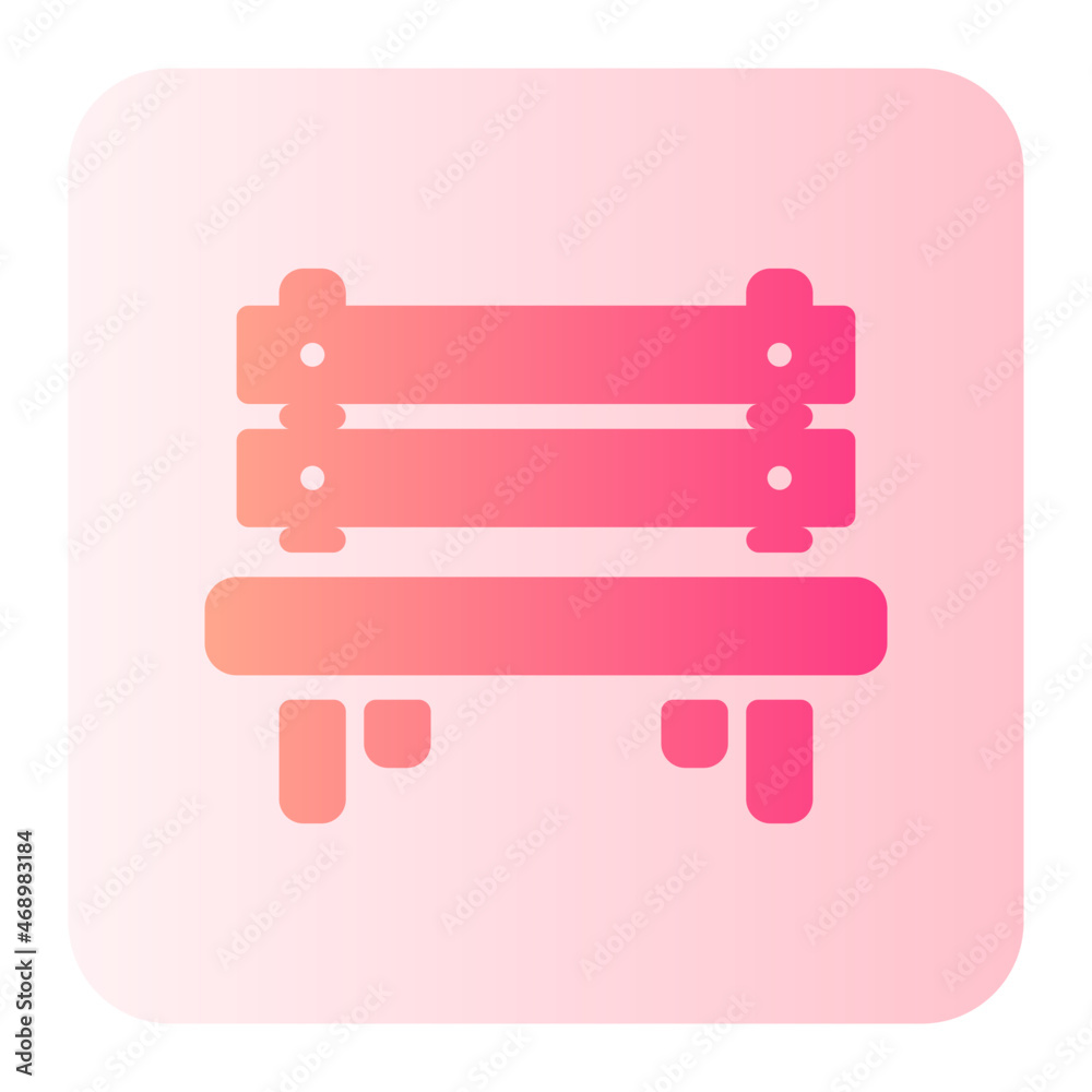 bench gradient icon bench gradient icon