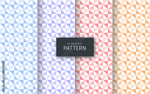 Modern seamless geometric pattern set design