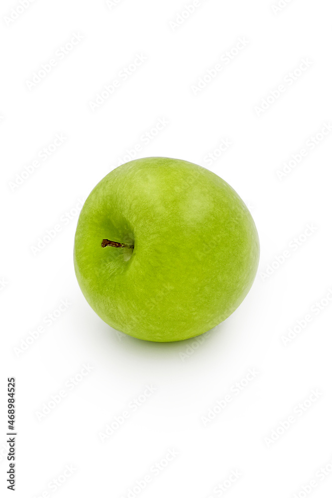 One fresh green apple isolated on white background One fresh green apple isolated on white background