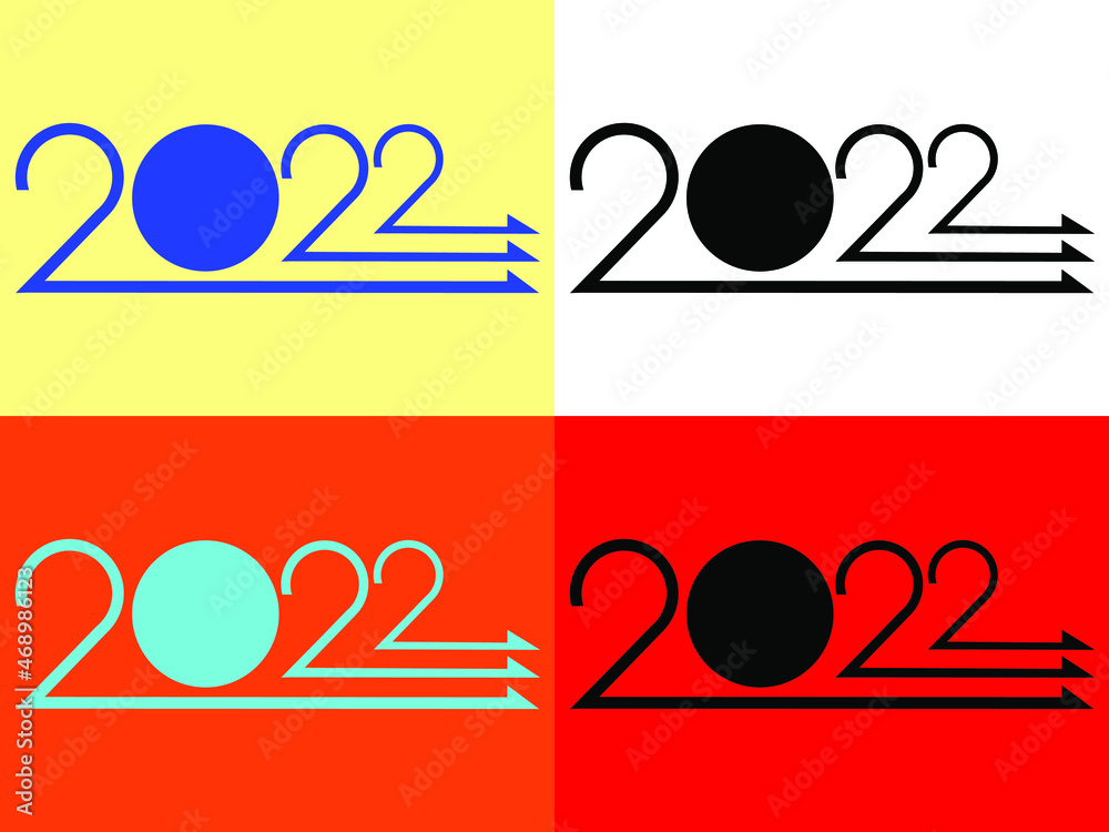 a set of vector images of the symbol 2022 in different shades for the design of postcards, calendars, banners and interiors in the New Year's style a set of vector images of the symbol 2022 in different shades for the design of postcards, calendars, banners and interiors in the New Year's style