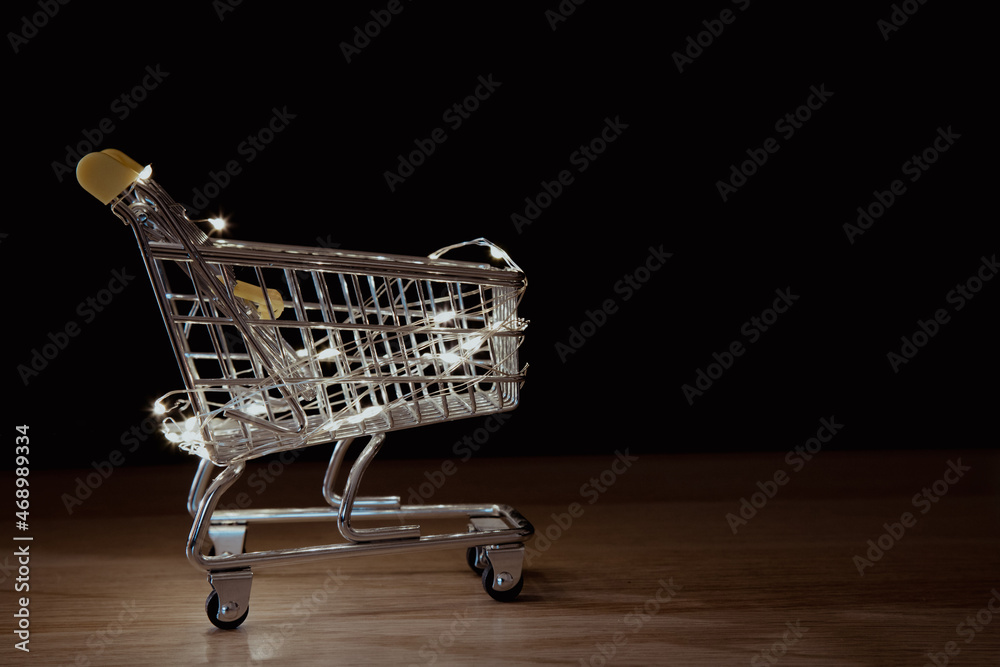 Empty trolley - shopping before Christmas could be more expensive due inflation rate