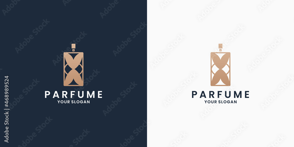 luxury perfume bottle logo design with flower luxury perfume bottle logo design with flower