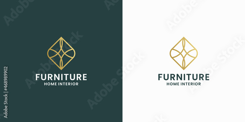 abstract furniture logo design templates