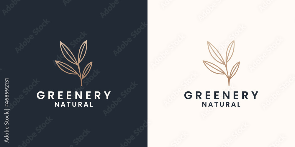 botanical greenery logo design for plant shop