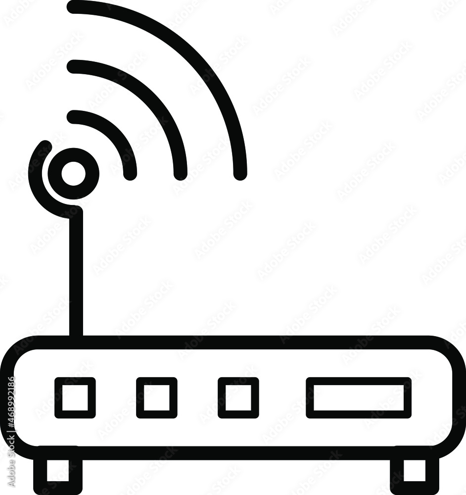 WI-FI modem router outline icon. Thin line style from icons collection. Pixel perfect Vector illustration. WI-FI modem router outline icon. Thin line style from icons collection. Pixel perfect Vector illustration.