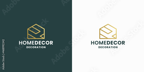 letter H home decoration logo design inspiration