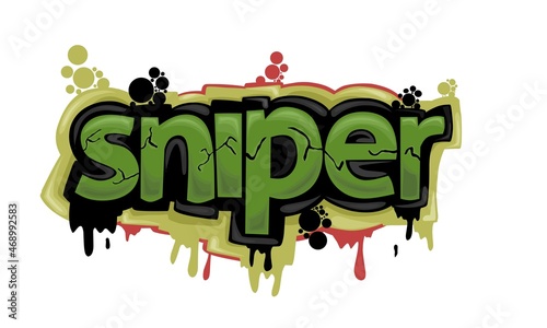 colorful SNIPER writing graffiti design