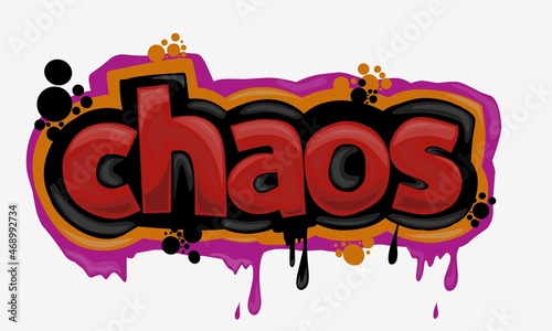 cool CHAOS writing graffiti design