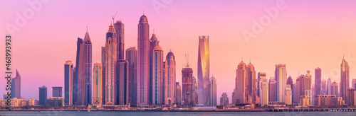 Photography Dubai Marina bay view from Palm Jumeirah, UAE