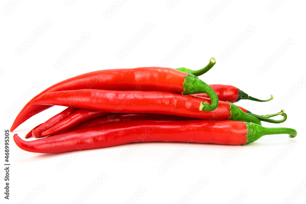 A small pile of red hot chili pods