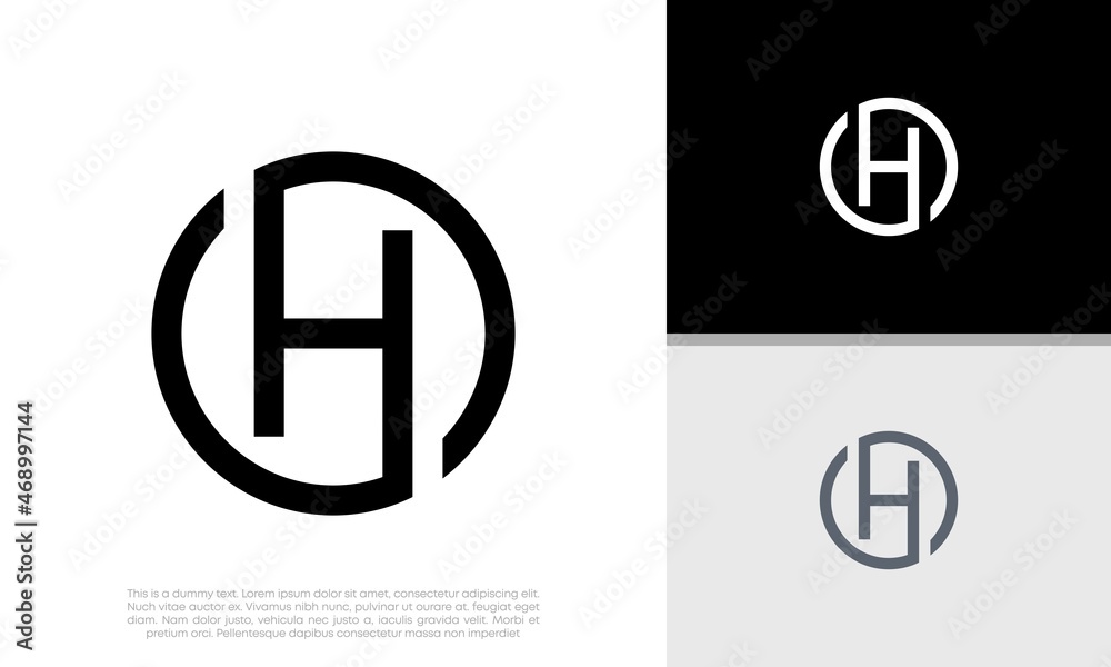 Initial H logo design. Innovative high tech logo template. Initial H logo design. Innovative high tech logo template.