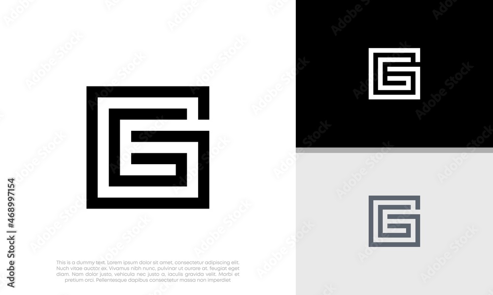 Initial G logo design. Innovative high tech logo template. Initial G logo design. Innovative high tech logo template.