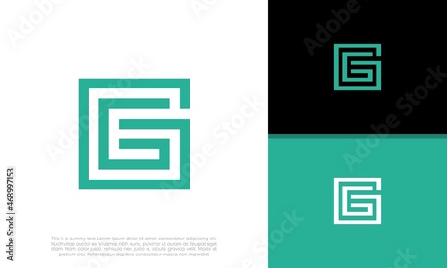 Initial G logo design. Innovative high tech logo template.