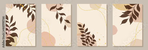 Creative minimalist hand draw Abstract art background. Modern aesthetic illustrations. Bohemian style Collection of contemporary artistic Design for wall decoration, postcard, poster, brochure