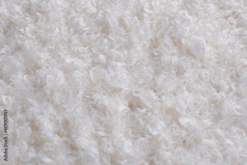 curly fur. white faux fur. eco lamb wool. White wool