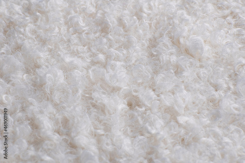 Bilde på lerret curly fur. white faux fur. eco lamb wool. White wool