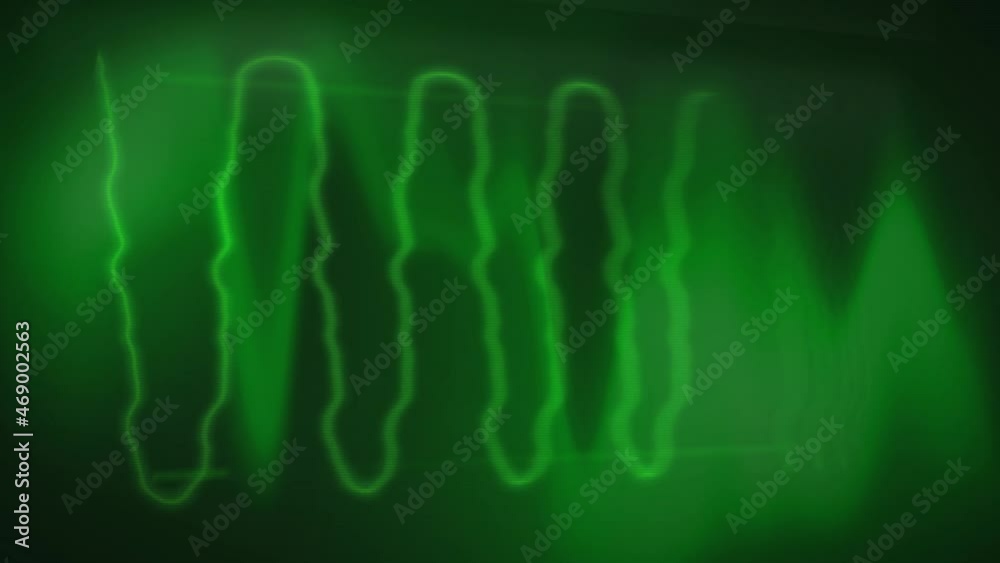 Animation of green wave forms moving on black background Animation of green wave forms moving on black background