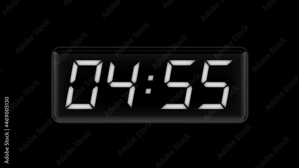 Countdown. Countdown 5 minutes. 3D. 3D Rendering
