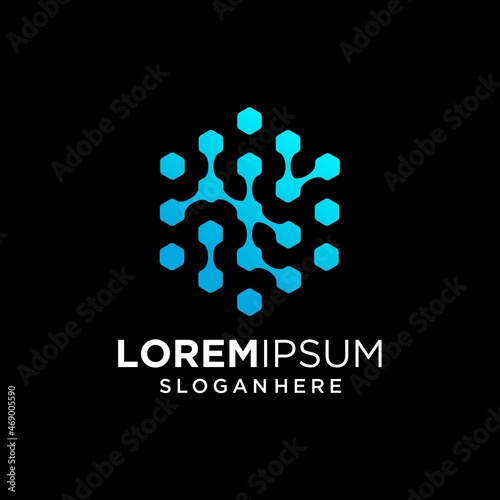 Nano technology vector icon logo illustration