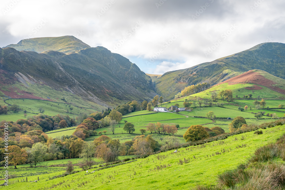 Newlands Valley in the Lake District in Cumbria, England