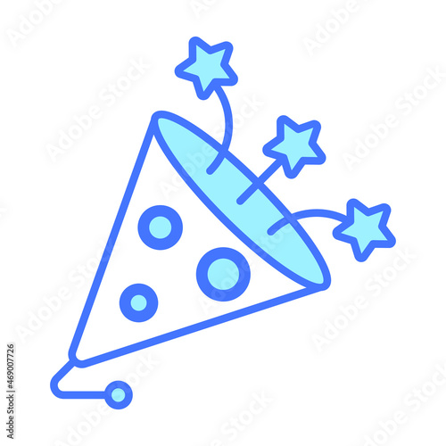 party popper icon, modern style Christmas and New Year line icon, Isolated winter holiday symbols