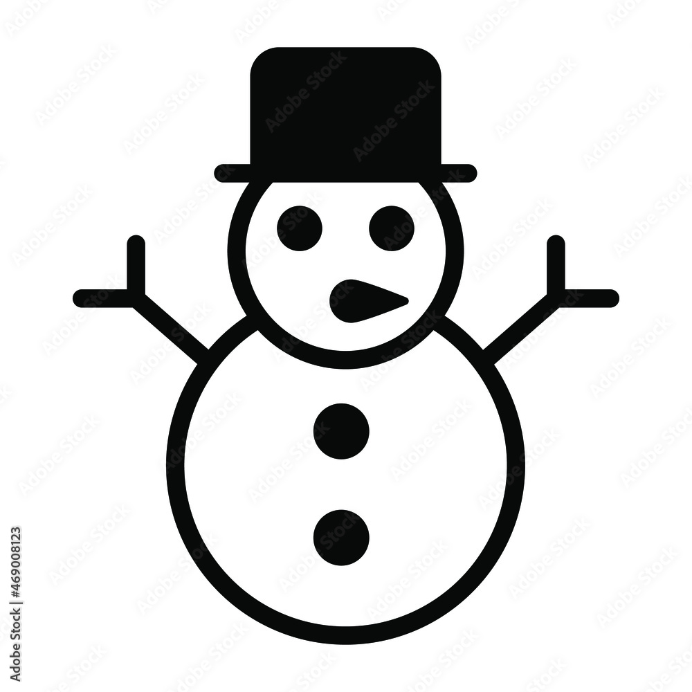 snow man icon, modern style Christmas and New Year line icon, Isolated winter holiday symbols snow man icon, modern style Christmas and New Year line icon, Isolated winter holiday symbols