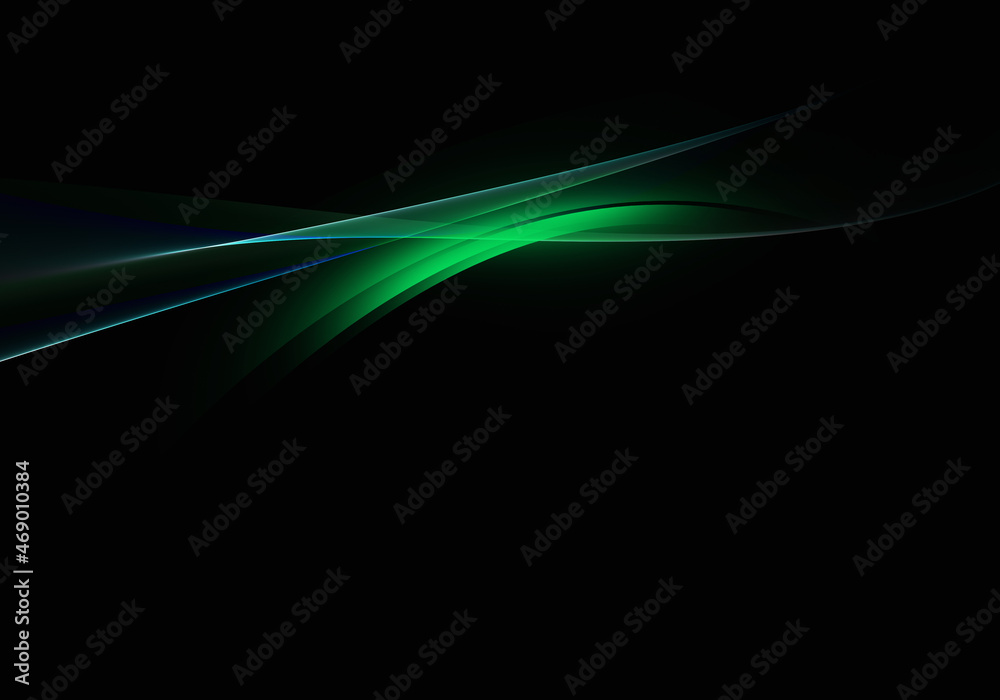 Abstract background waves. Black, green and blue abstract background for wallpaper or business card Abstract background waves. Black, green and blue abstract background for wallpaper or business card