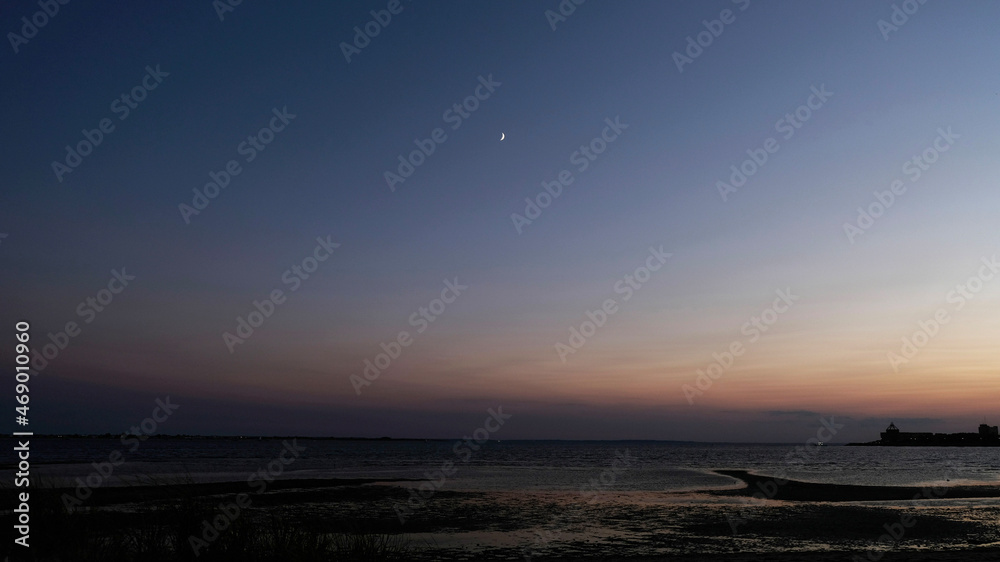 New Moon over Plumb Beach