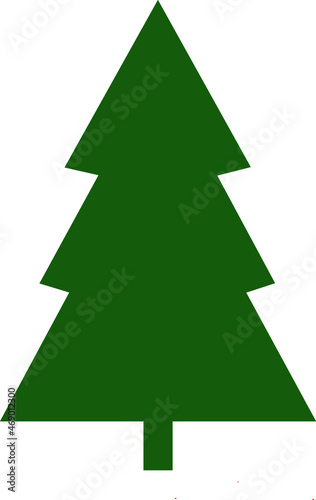 Green Christmas tree greeting card