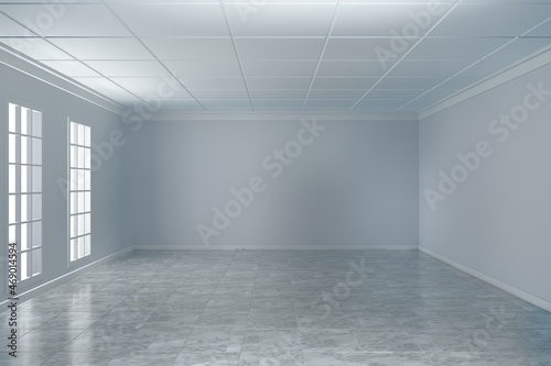 Empty room design interior 3d render 