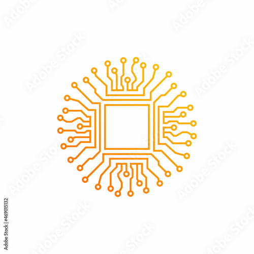 firmware design logo concept, energy logo, line style design.