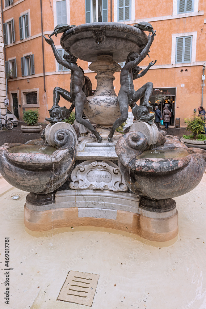 The Fontane delle Tartarughe, The Turtle Fountain, example of Italian