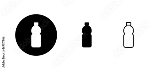 Bottle icons set. bottle sign and symbol