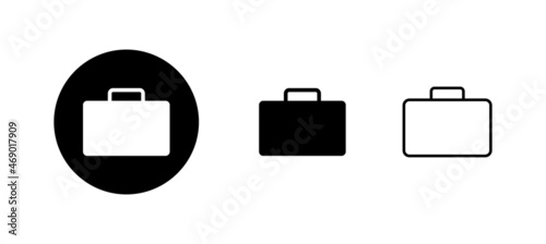 Briefcase icons set. suitcase sign and symbol. luggage symbol.