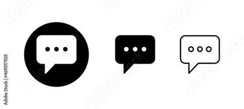 Chat icons set. speech bubble sign and symbol. comment icon. message