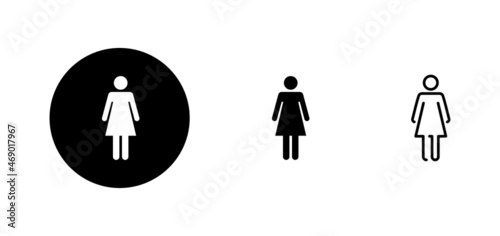 Female icons set. woman sign and symbol
