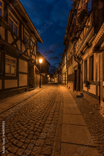 Evening sky in the old city of Wernigerode.