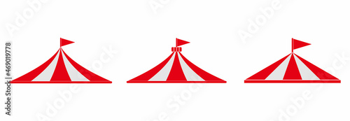 circus tent icon set, circus tent vector set sign symbol