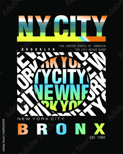 new york city typography Vector illustration for t shirt and other uses