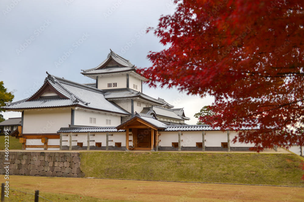 Obraz premium Kanazawa Castle in Autumn.