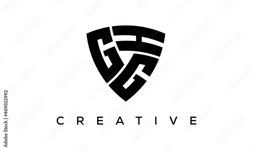 GGH letters logo, security Shield logo vector GGH letters logo, security Shield logo vector